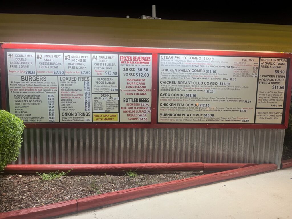 Tornado Burger Menu 3