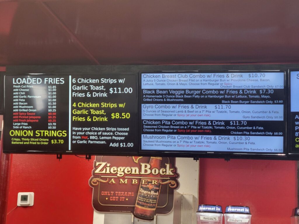 Tornado Burger Menu 4