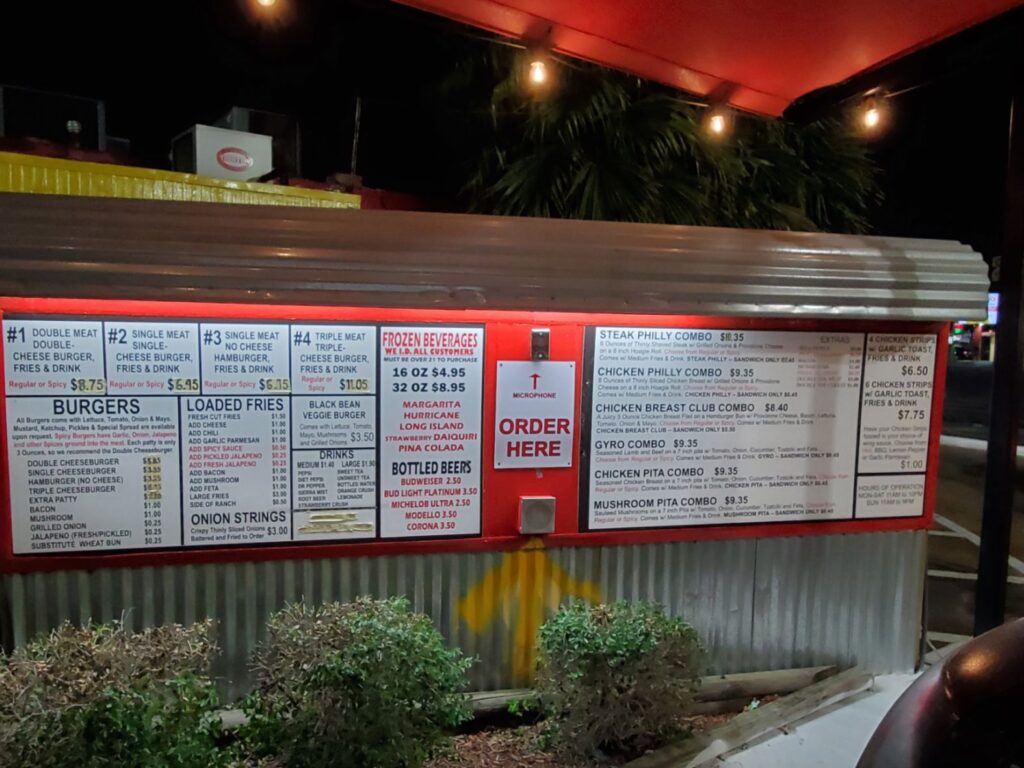Tornado Burger Menu 8